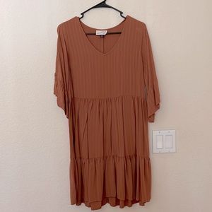 Boho Style Dress, Rust